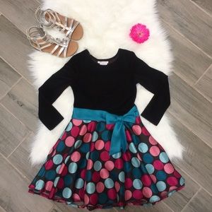 Bonnie Jean Girls Polka Dot Dress Size 6